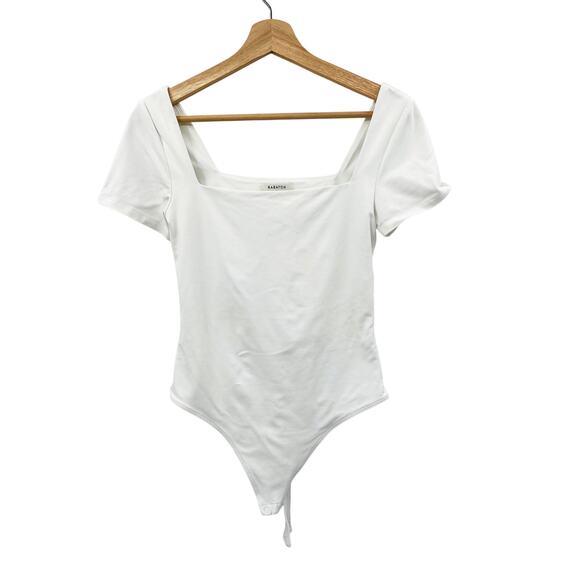 Babaton White Square Neck Bodysuit - Picture 2 of 4